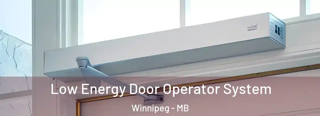 Low Energy Door Operator System Winnipeg - MB